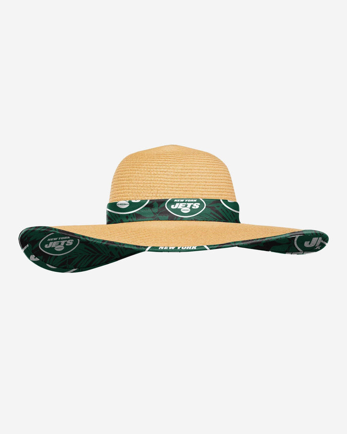 New York Jets Womens Floral Straw Hat FOCO - FOCO.com