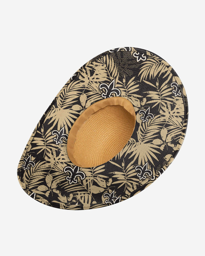 New Orleans Saints Womens Floral Straw Hat FOCO - FOCO.com