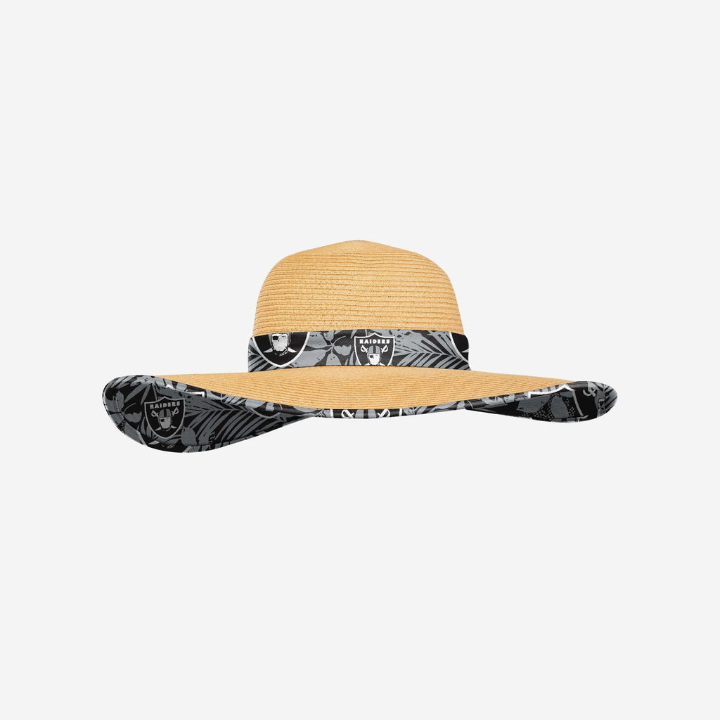 Las Vegas Raiders Womens Floral Straw Hat FOCO - FOCO.com