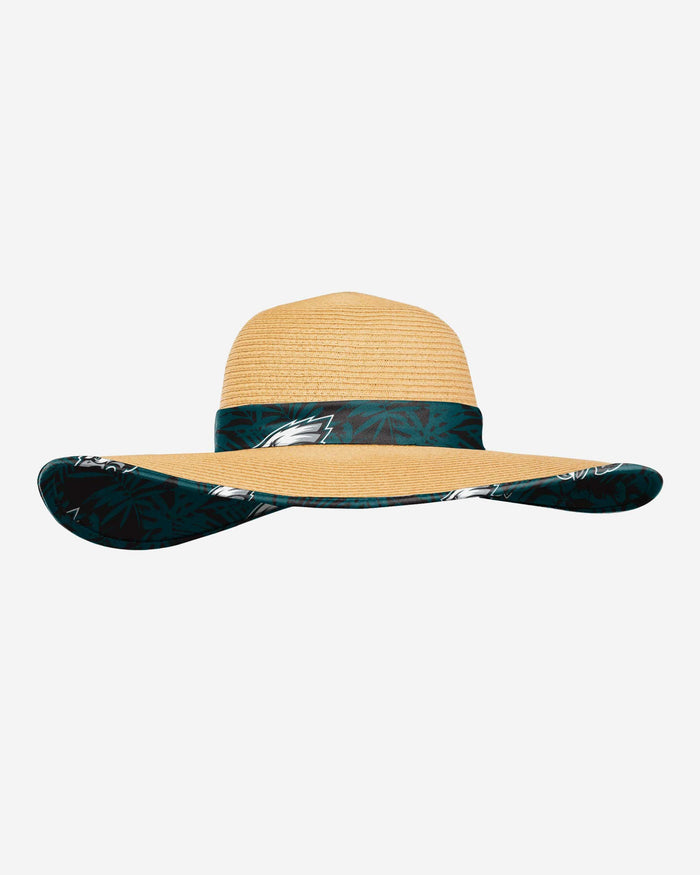 Philadelphia Eagles Womens Floral Straw Hat FOCO - FOCO.com