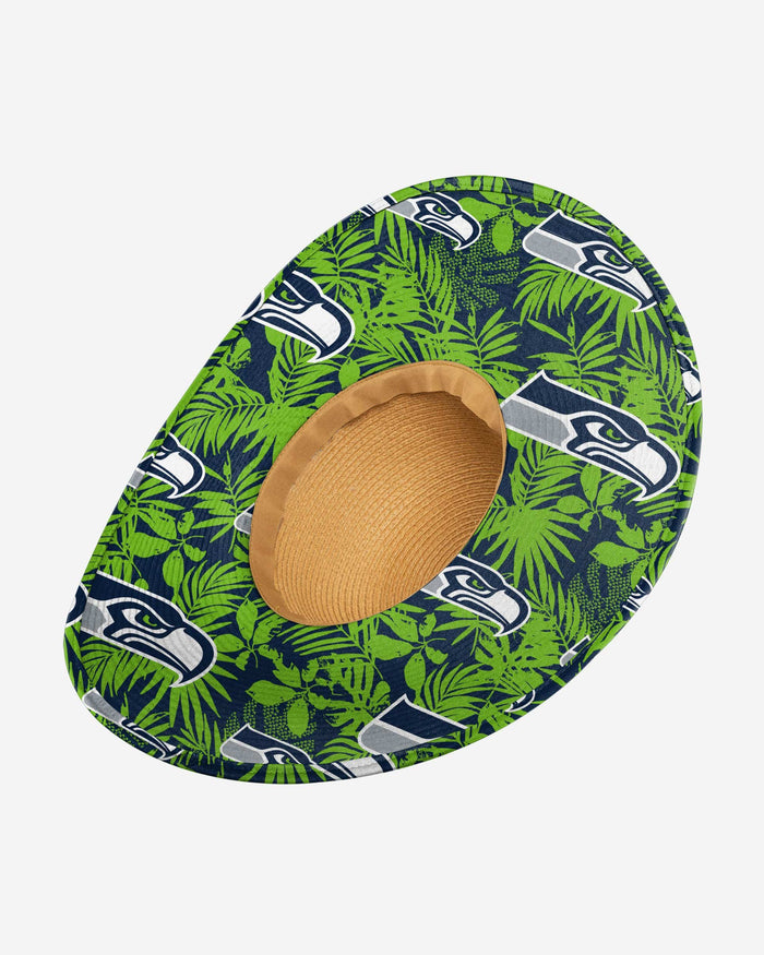 Seattle Seahawks Womens Floral Straw Hat FOCO - FOCO.com