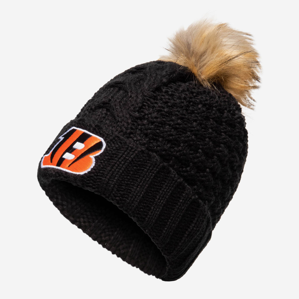 Cincinnati Bengals Womens Faux Fur Pom Beanie FOCO - FOCO.com