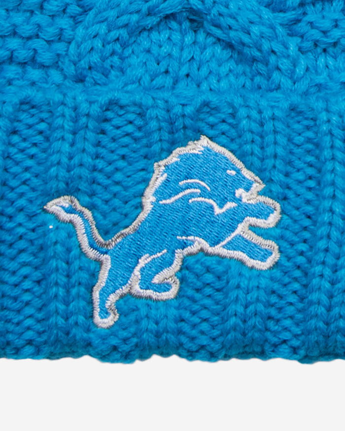 Detroit Lions Womens Faux Fur Pom Beanie FOCO - FOCO.com