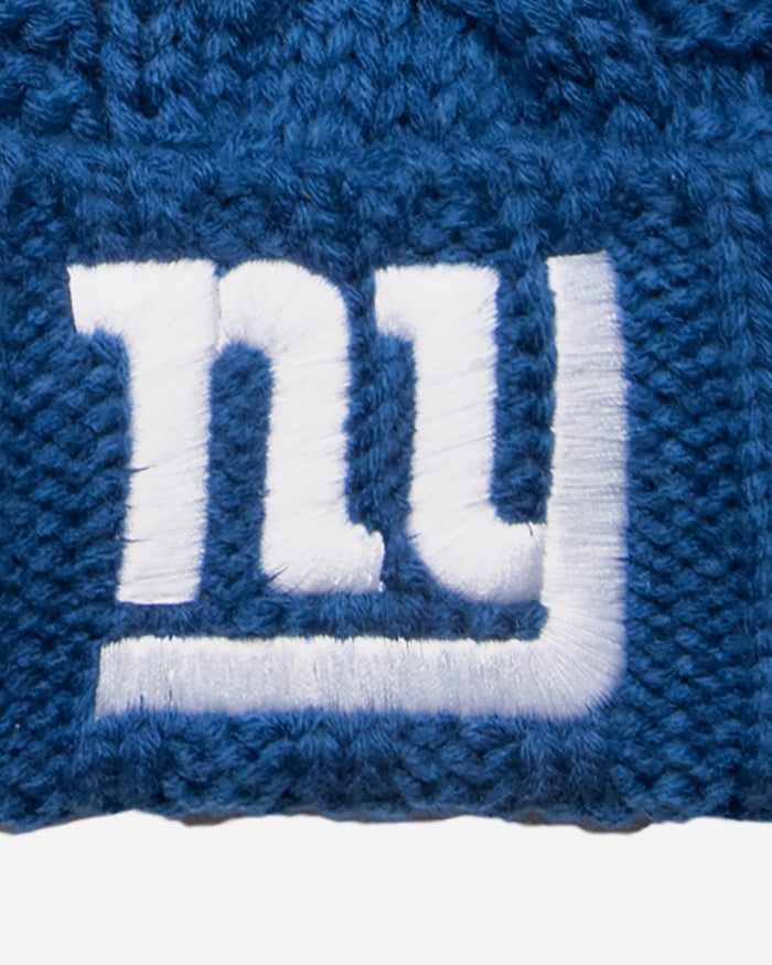 New York Giants Womens Faux Fur Pom Beanie FOCO - FOCO.com