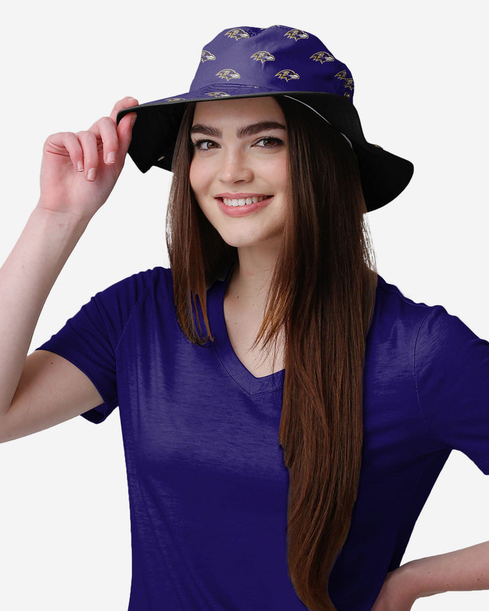 Baltimore Ravens Womens Mini Print Hybrid Boonie Hat FOCO - FOCO.com