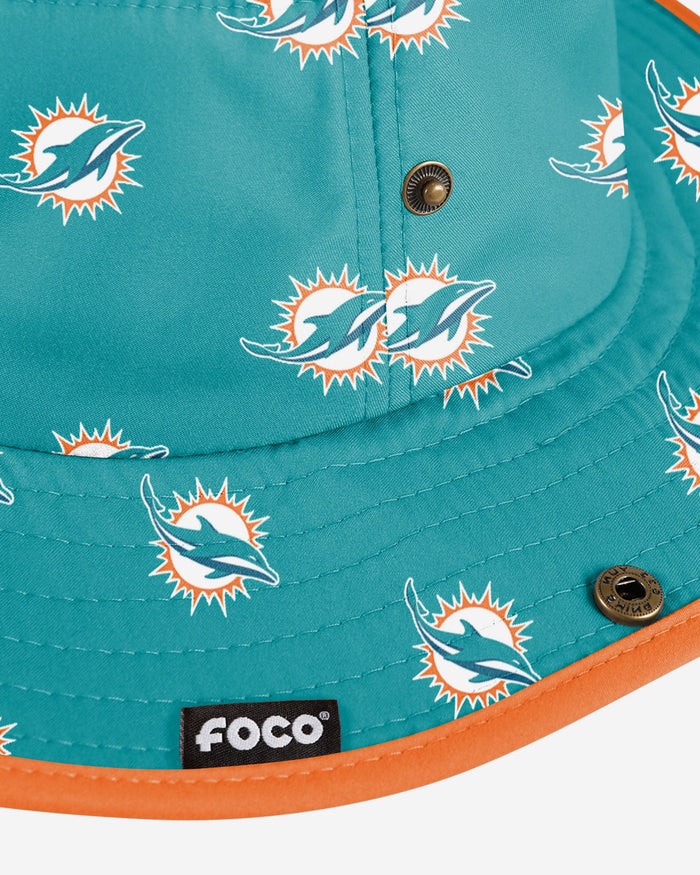 Miami Dolphins Womens Mini Print Hybrid Boonie Hat FOCO - FOCO.com