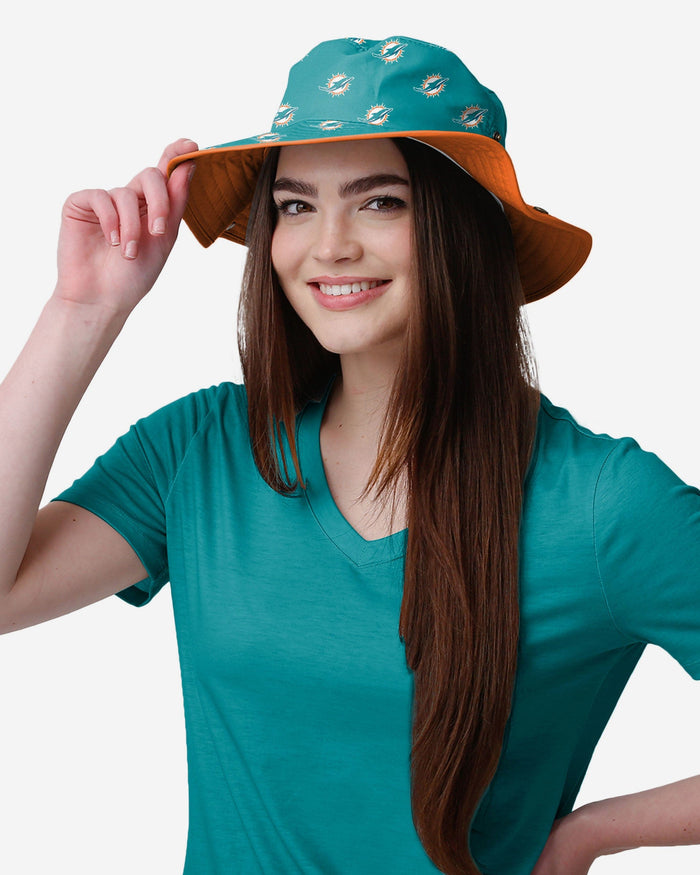 Miami Dolphins Womens Mini Print Hybrid Boonie Hat FOCO - FOCO.com