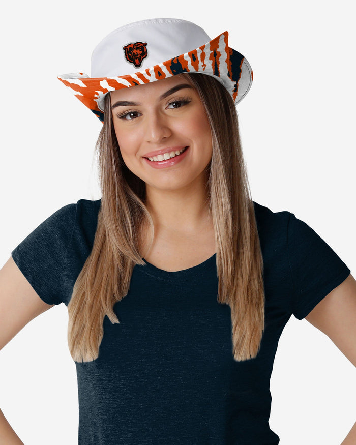 Chicago Bears Womens White Hybrid Boonie Hat FOCO - FOCO.com