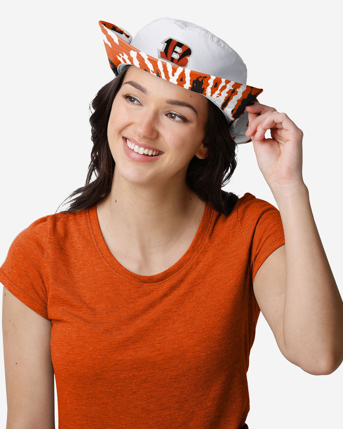 Cincinnati Bengals Womens White Hybrid Boonie Hat FOCO - FOCO.com