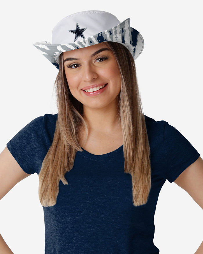 Dallas Cowboys Womens White Hybrid Boonie Hat FOCO - FOCO.com