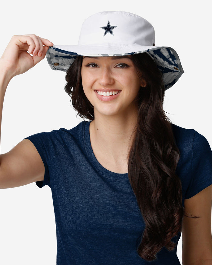 Dallas Cowboys Womens White Hybrid Boonie Hat FOCO - FOCO.com