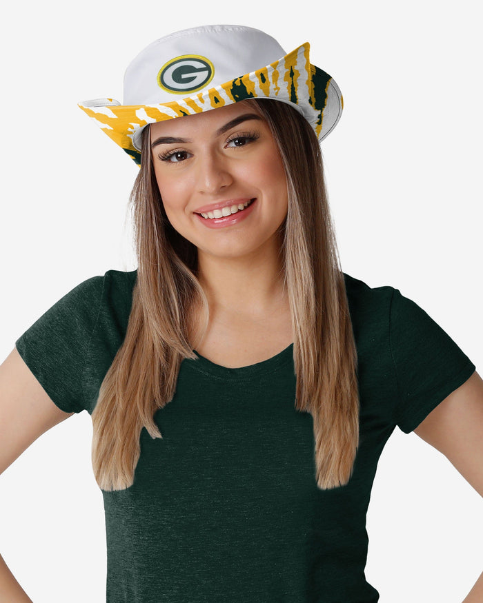 Green Bay Packers Womens White Hybrid Boonie Hat FOCO - FOCO.com