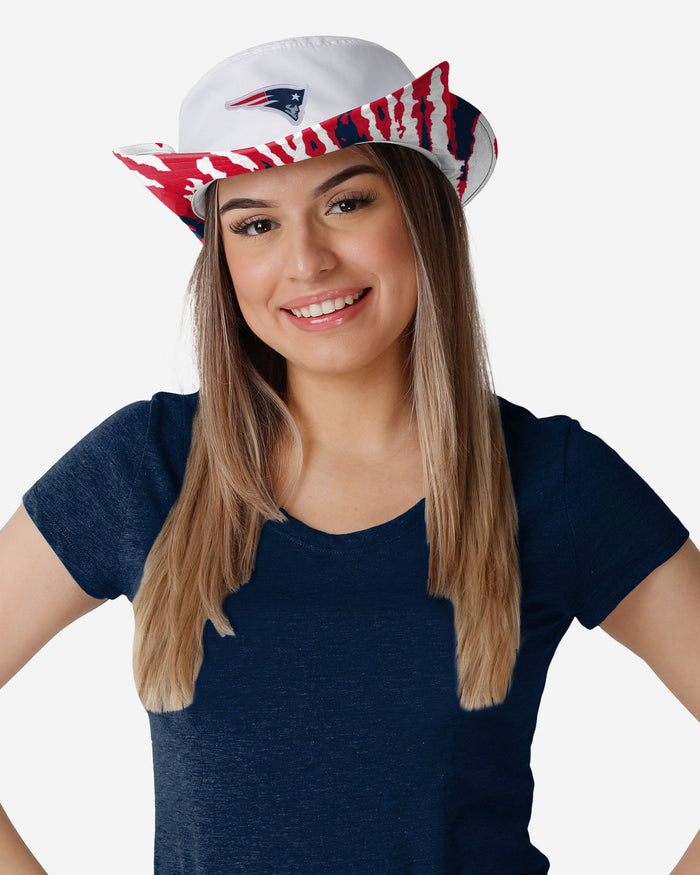 New England Patriots Womens White Hybrid Boonie Hat FOCO - FOCO.com