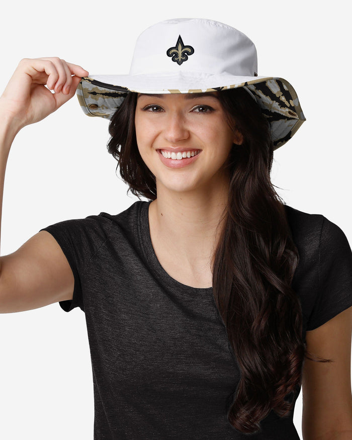 New Orleans Saints Womens White Hybrid Boonie Hat FOCO - FOCO.com