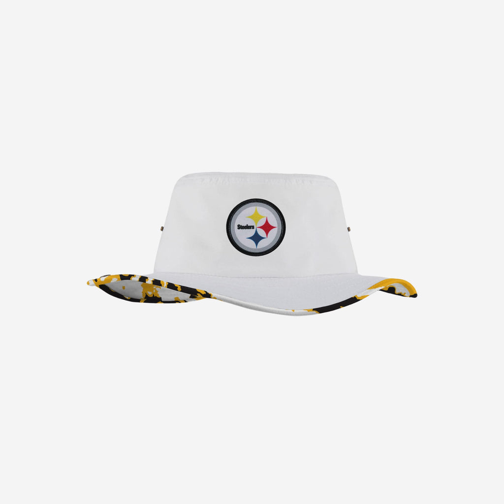 Pittsburgh Steelers Womens White Hybrid Boonie Hat FOCO - FOCO.com