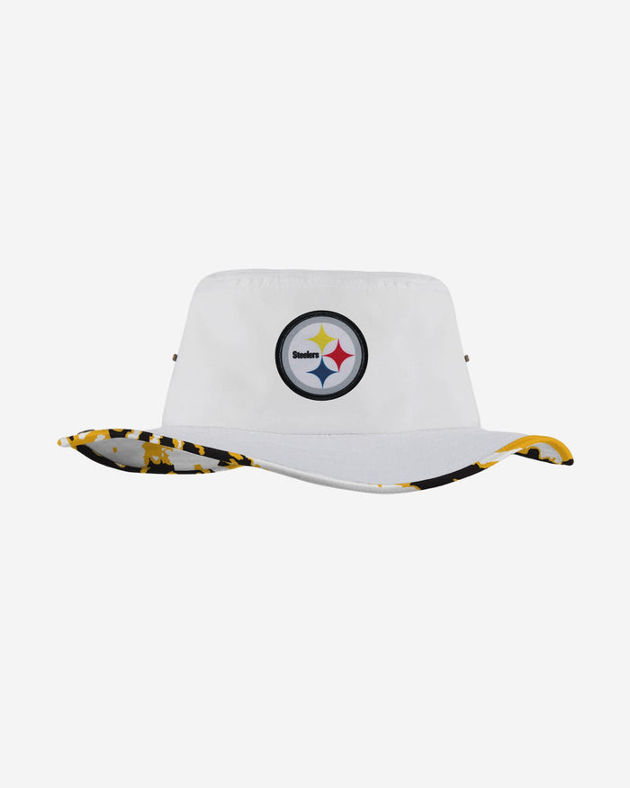 Pittsburgh Steelers Womens White Hybrid Boonie Hat FOCO - FOCO.com