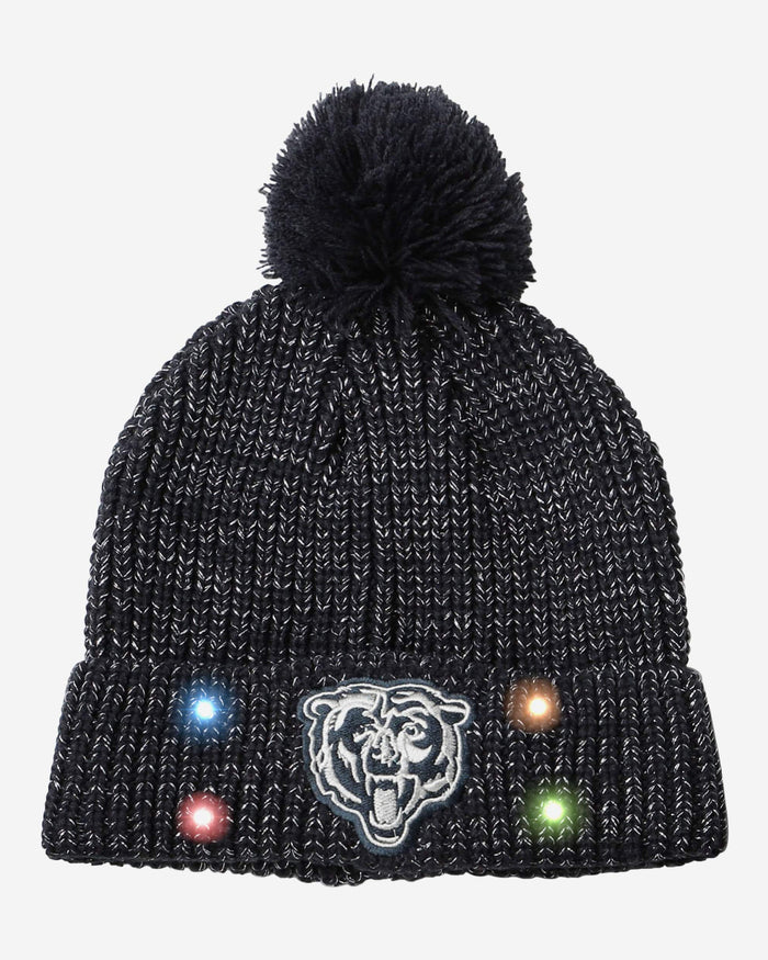 Chicago Bears Womens Glitter Knit Light Up Beanie FOCO - FOCO.com