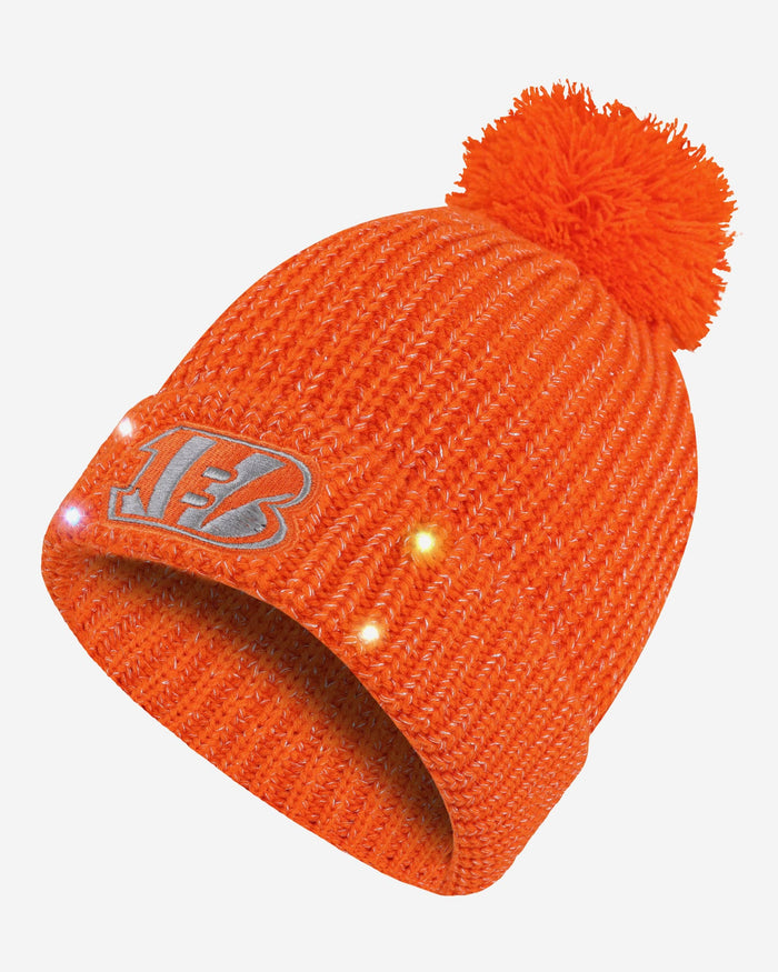 Cincinnati Bengals Womens Glitter Knit Light Up Beanie FOCO - FOCO.com