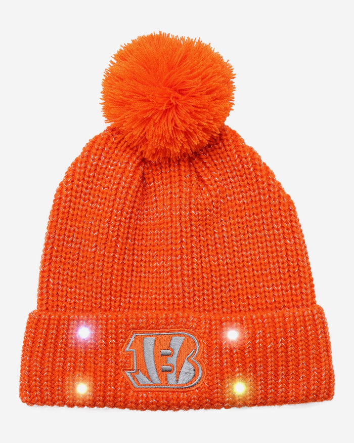 Cincinnati Bengals Womens Glitter Knit Light Up Beanie FOCO - FOCO.com