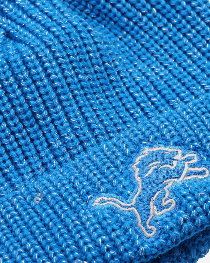 Detroit Lions Womens Glitter Knit Light Up Beanie FOCO - FOCO.com