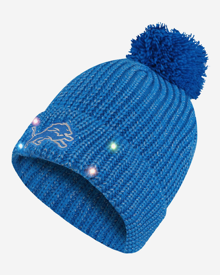 Detroit Lions Womens Glitter Knit Light Up Beanie FOCO - FOCO.com