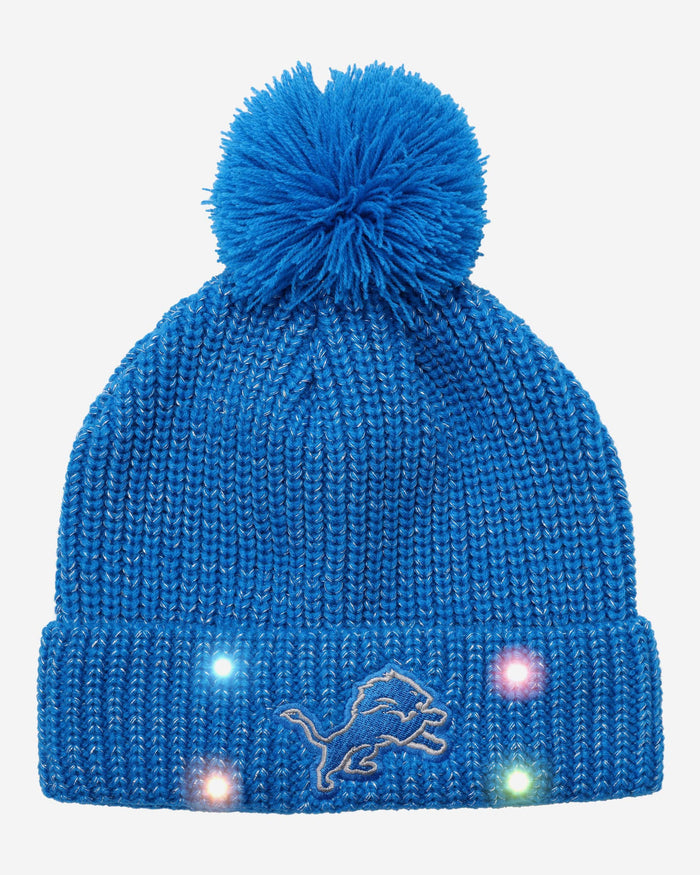 Detroit Lions Womens Glitter Knit Light Up Beanie FOCO - FOCO.com