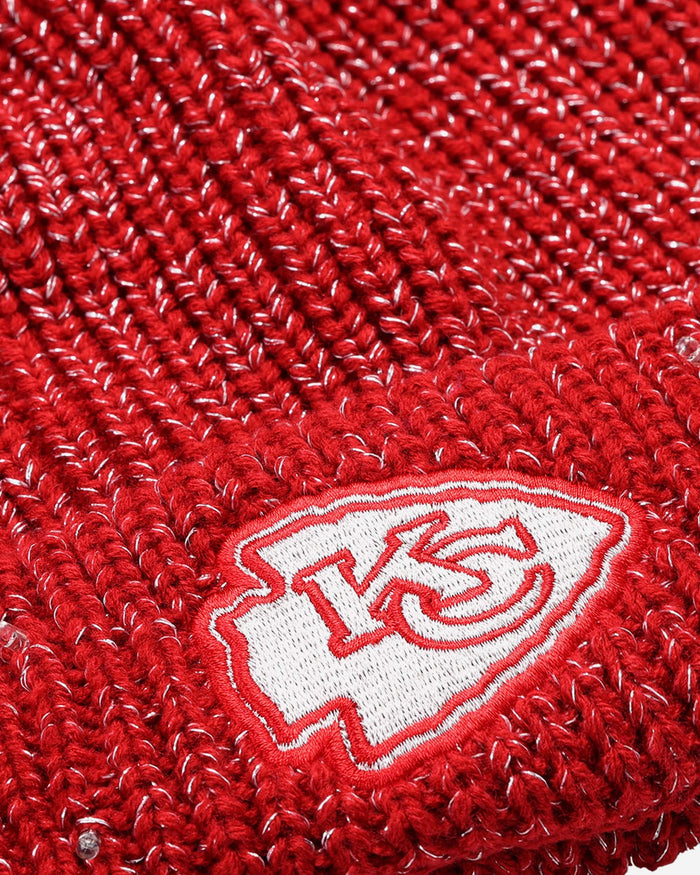 Kansas City Chiefs Womens Glitter Knit Light Up Beanie FOCO - FOCO.com