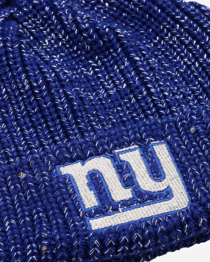 New York Giants Womens Glitter Knit Light Up Beanie FOCO - FOCO.com