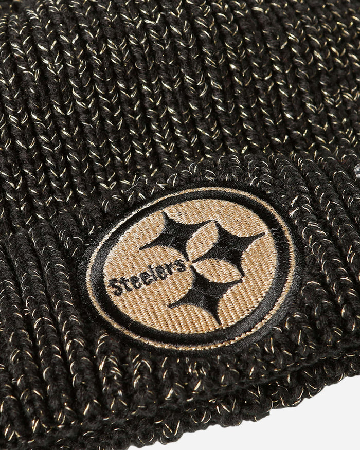 Pittsburgh Steelers Womens Glitter Knit Light Up Beanie FOCO - FOCO.com