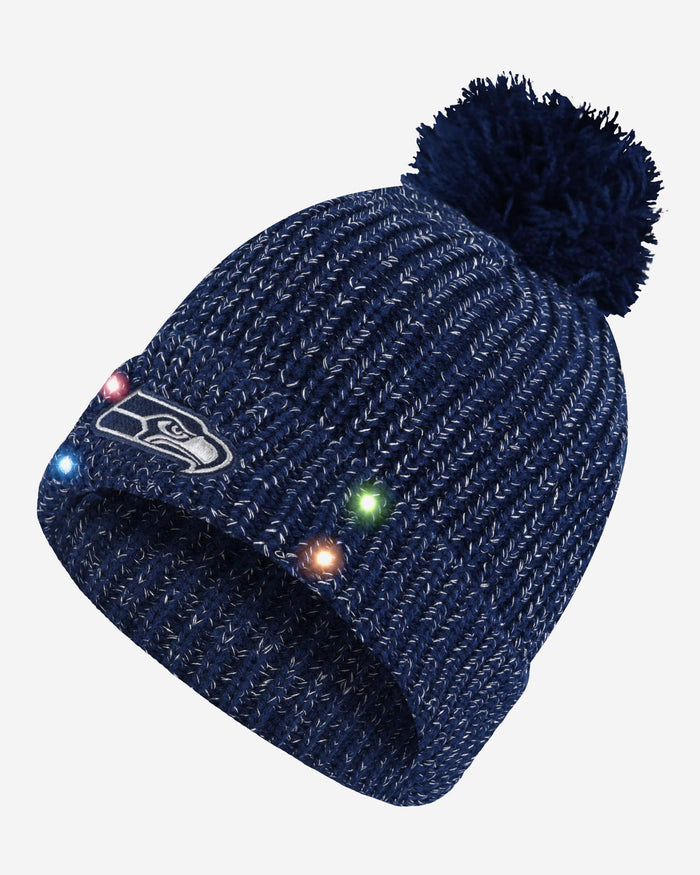 Seattle Seahawks Womens Glitter Knit Light Up Beanie FOCO - FOCO.com