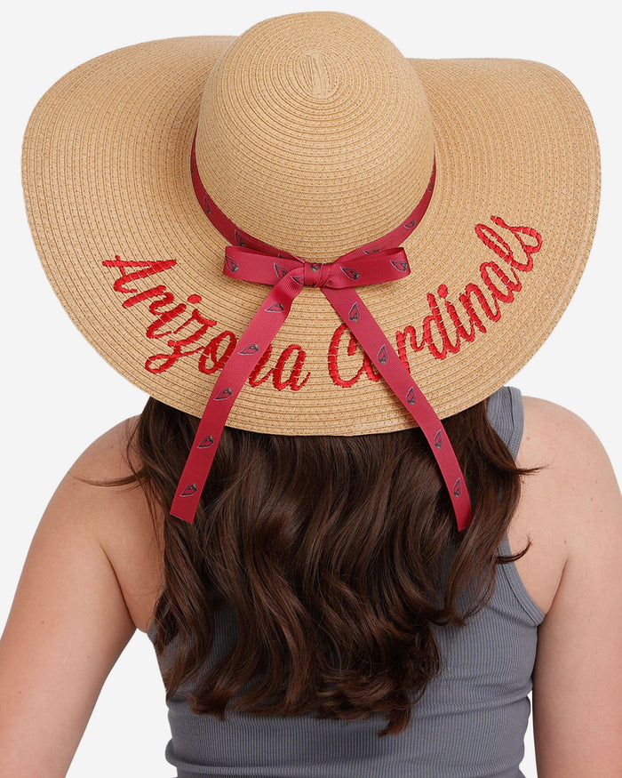 Arizona Cardinals Womens Wordmark Beach Straw Hat FOCO - FOCO.com