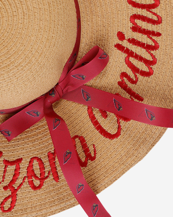 Arizona Cardinals Womens Wordmark Beach Straw Hat FOCO - FOCO.com