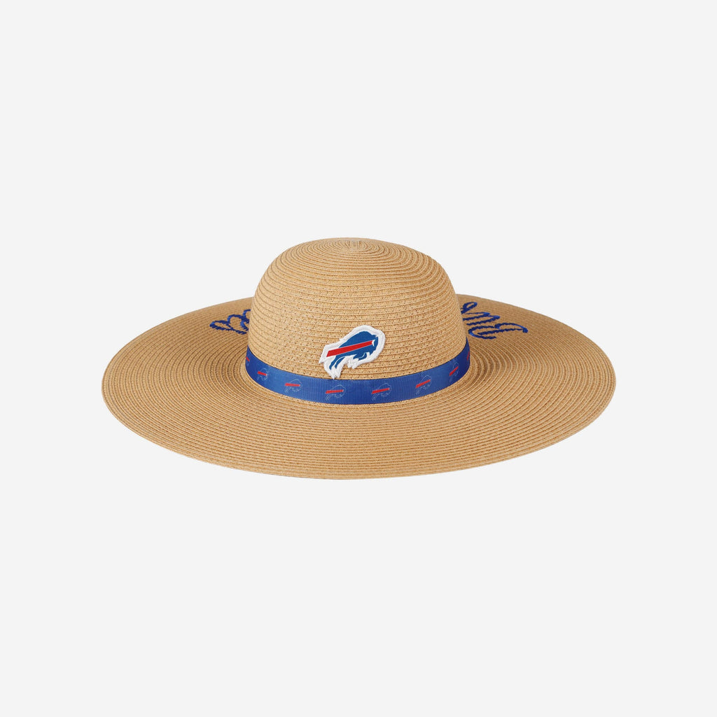 Buffalo Bills Womens Wordmark Beach Straw Hat FOCO - FOCO.com