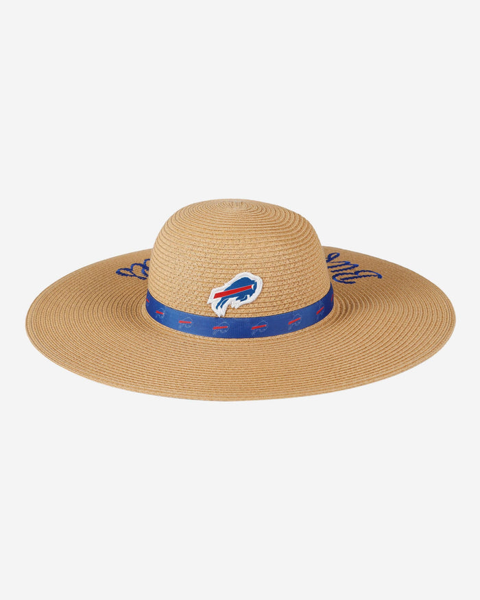 Buffalo Bills Womens Wordmark Beach Straw Hat FOCO - FOCO.com