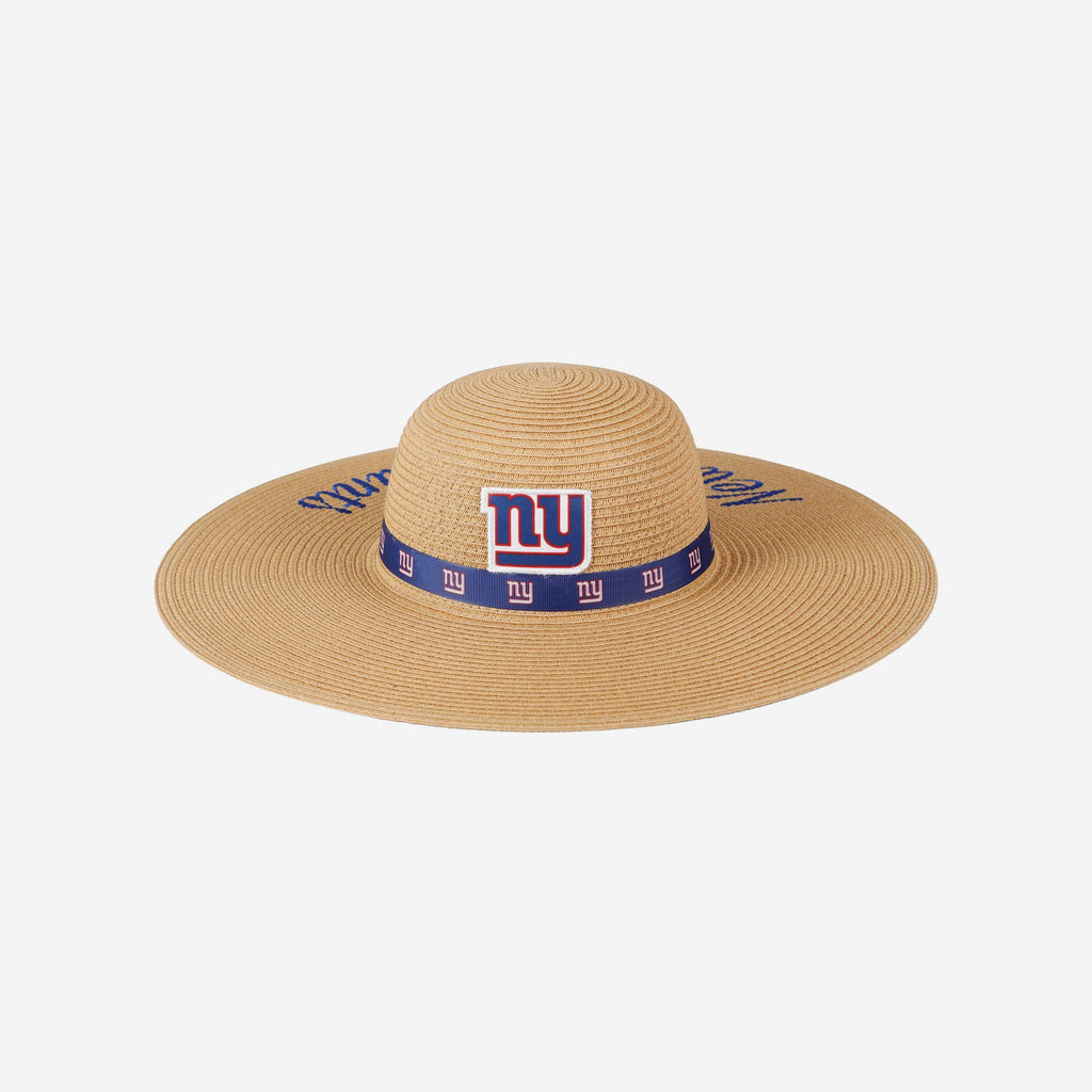 New York Giants Womens Wordmark Beach Straw Hat FOCO - FOCO.com