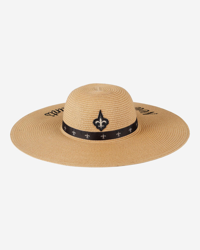 New Orleans Saints Womens Wordmark Beach Straw Hat FOCO - FOCO.com