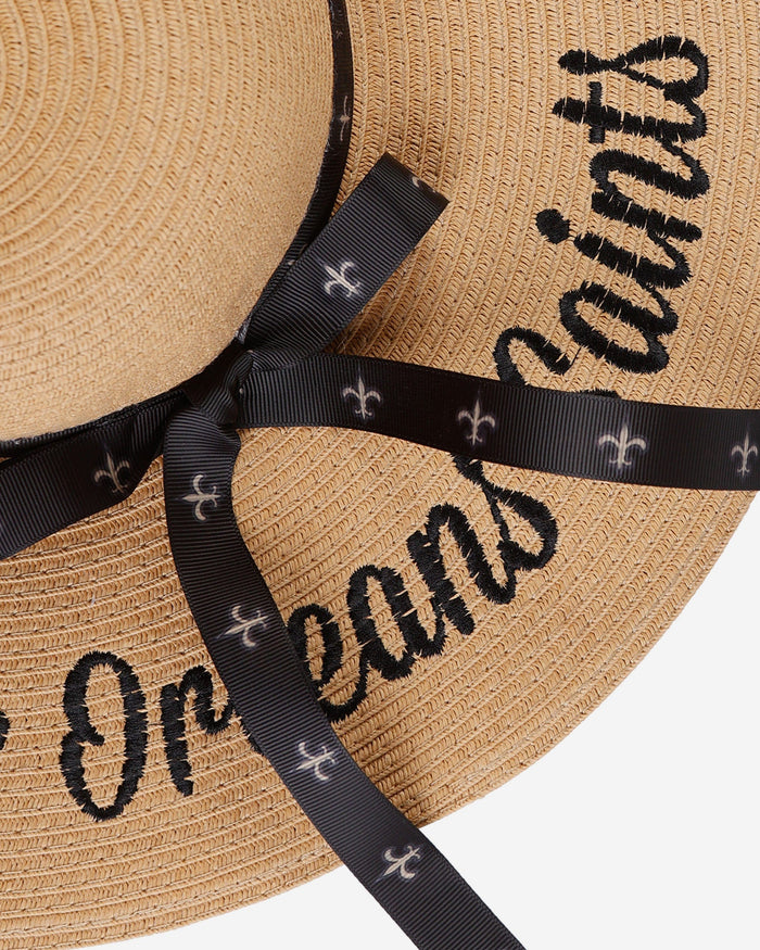 New Orleans Saints Womens Wordmark Beach Straw Hat FOCO - FOCO.com