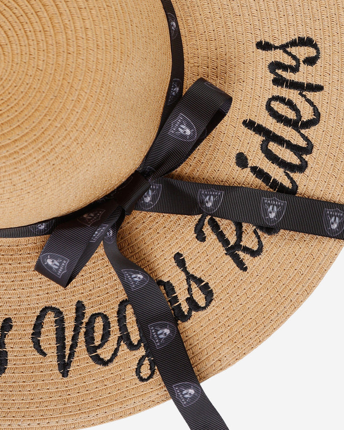 Las Vegas Raiders Womens Wordmark Beach Straw Hat FOCO - FOCO.com