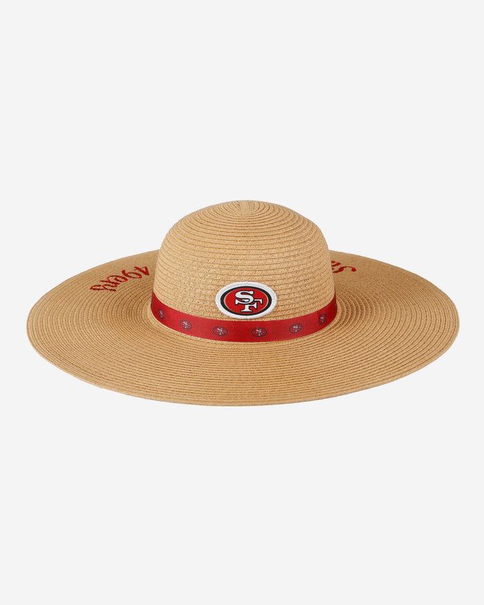 San Francisco 49ers Womens Wordmark Beach Straw Hat FOCO - FOCO.com