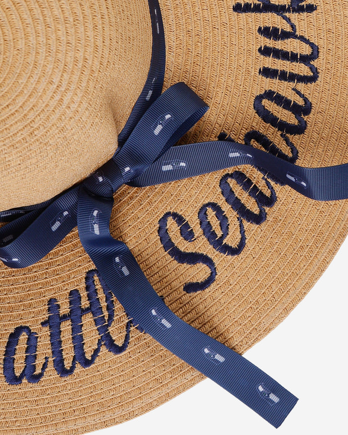 Seattle Seahawks Womens Wordmark Beach Straw Hat FOCO - FOCO.com