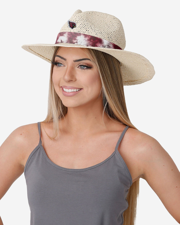 Arizona Cardinals Womens Tie-Dye Ribbon Straw Hat FOCO - FOCO.com