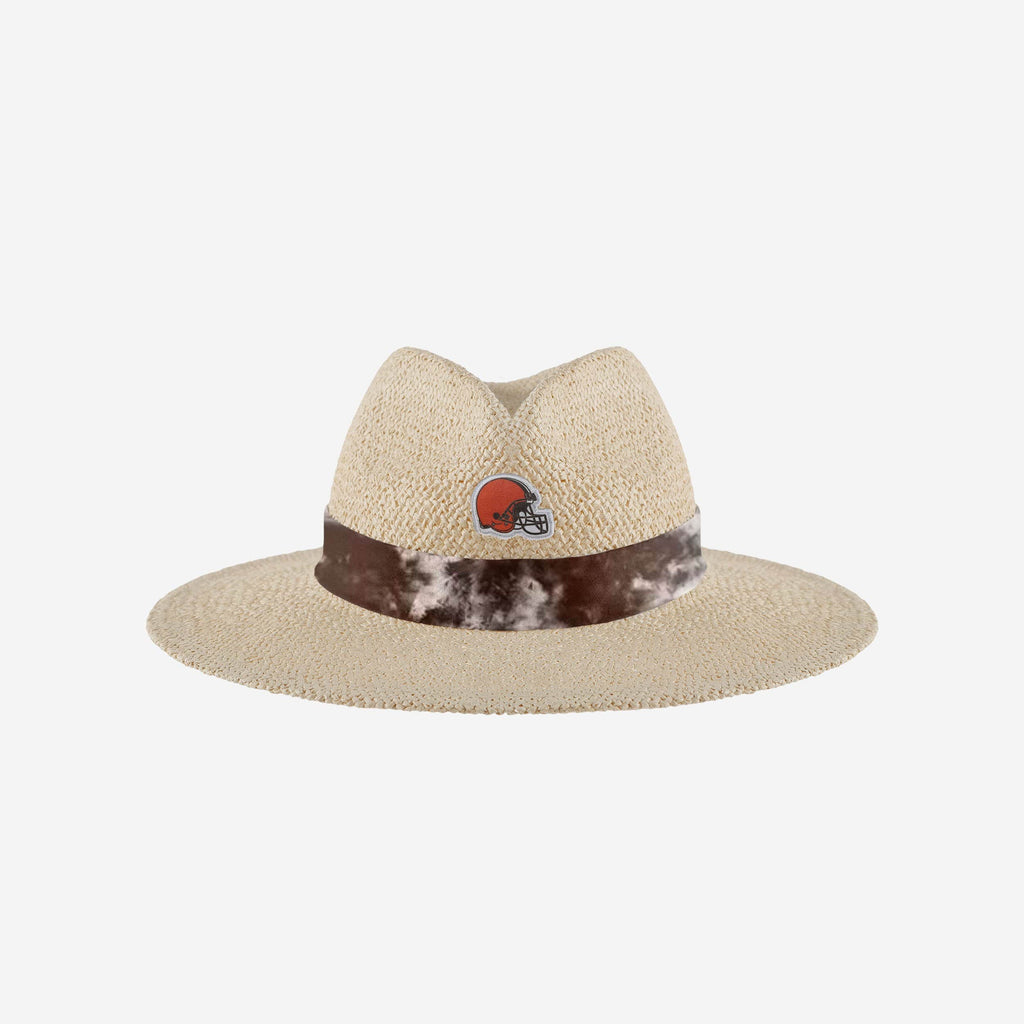 Cleveland Browns Womens Tie-Dye Ribbon Straw Hat FOCO - FOCO.com