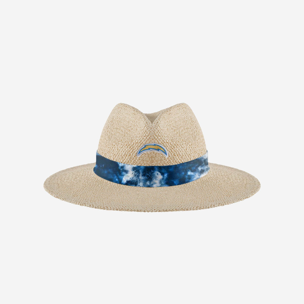 Los Angeles Chargers Womens Tie-Dye Ribbon Straw Hat FOCO - FOCO.com