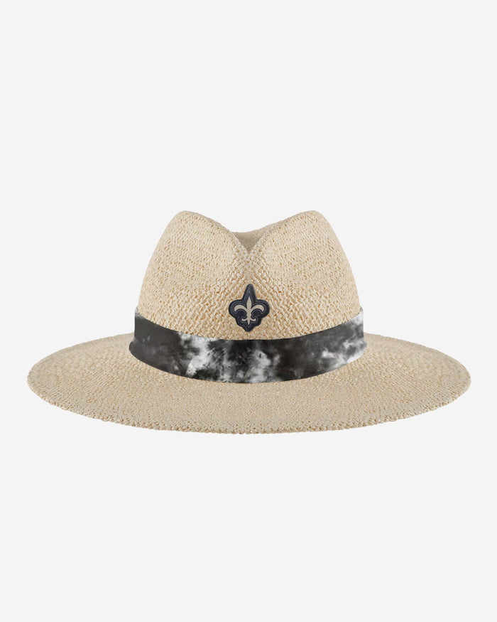 New Orleans Saints Womens Tie-Dye Ribbon Straw Hat FOCO - FOCO.com