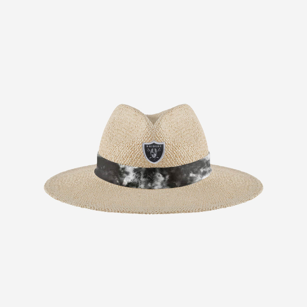 Las Vegas Raiders Womens Tie-Dye Ribbon Straw Hat FOCO - FOCO.com