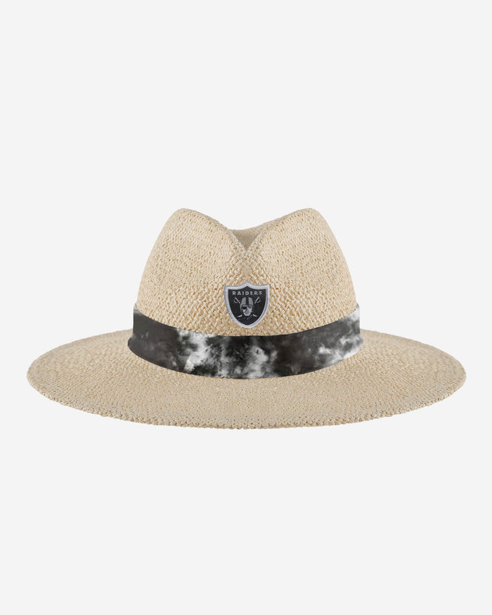 Las Vegas Raiders Womens Tie-Dye Ribbon Straw Hat FOCO - FOCO.com