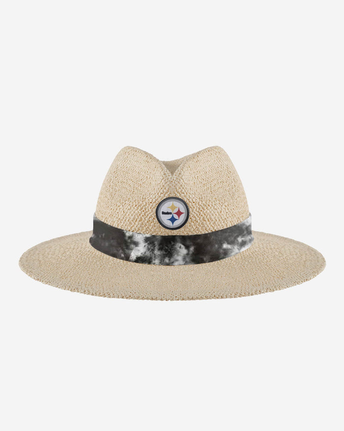 Pittsburgh Steelers Womens Tie-Dye Ribbon Straw Hat FOCO - FOCO.com