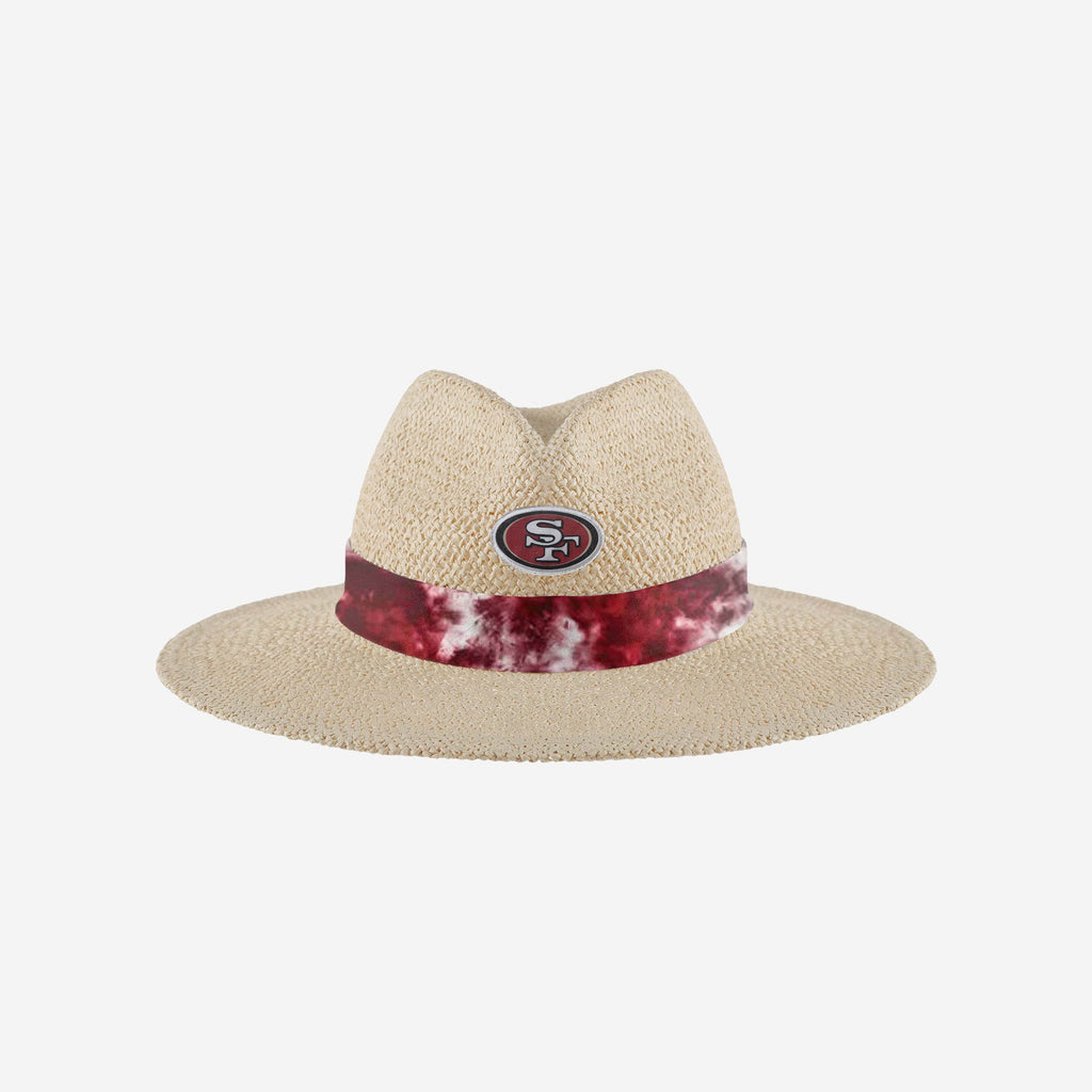 San Francisco 49ers Womens Tie-Dye Ribbon Straw Hat FOCO - FOCO.com