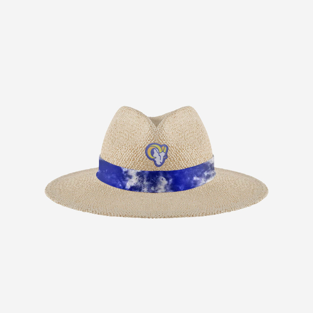 Los Angeles Rams Womens Tie-Dye Ribbon Straw Hat FOCO - FOCO.com