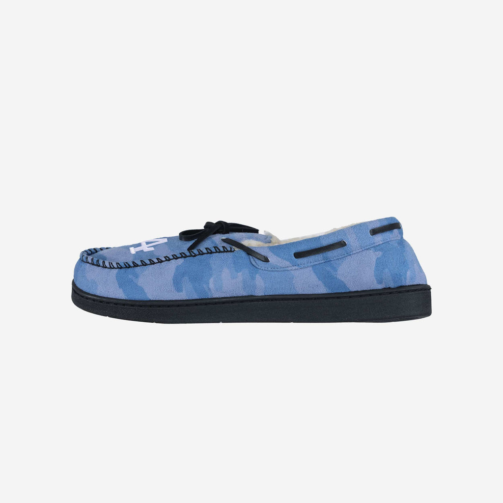 Los Angeles Dodgers Printed Camo Moccasin Slipper FOCO S - FOCO.com